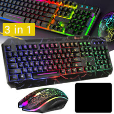 Gaming Keyboard, Colorful Rainbow LED Backlit for Windows PC Gamers Desktop PS4 picture