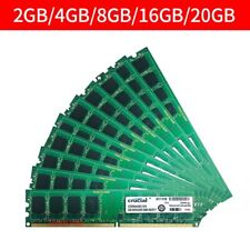 Crucial 20GB 16GB 8GB 4GB 2GB DDR2 800MHz PC2-6400U Desktop PC Memory RAM LOT BT picture