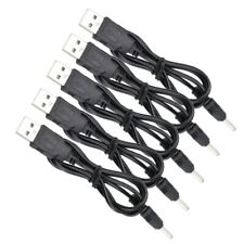 5 Pack USB Cable A to DC 3.5 mm/1.35 mm 5 Volt DC Jack Power Cable Connector picture