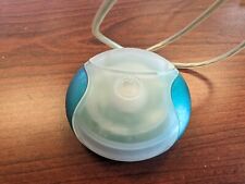 Vintage Apple Macintosh USB Mouse M4848 Teal Round iMac Hockey Puck picture