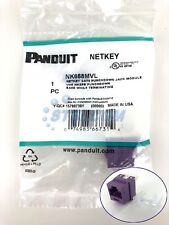 Panduit NetKey NK688MVL Cat6 Keystone Jack Module, Violet/Purple ~STSI picture