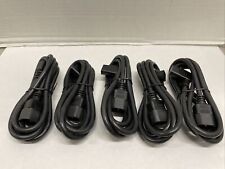 Lot of 5 C13/C14 PDU Normal Duty Cable 10A Curved Right Angle End 6’ picture