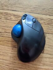 Logitech M570 Wireless Trackball Mouse Blue Gray w/Dongle picture