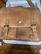 Samsonite Classic Premium Leather Business Briefcase 16” Laptop Case Travel Bag picture