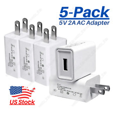Lot of 5X For iPhone 8 15 Samsung USB Power Adapter AC Home Wall Charger US Plug picture