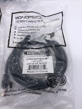 Lot of 10 Monoprice 350MHZ 5E patch cord 5ft 3375 BLACK - NEW picture
