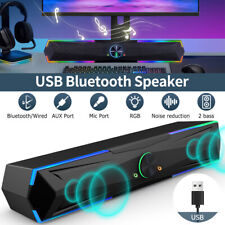 USB Computer Speaker Soundbar Stereo Bass Sound for Laptop Desktop PC Smartphone picture