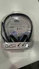 Cyber Acoustics AC-204 Wired Headset Mic Universal Stereo Black, New & Sealed picture