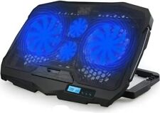4Fans Laptop Cooling Dual USB Cooler Radiator Adjustable Stand with LED Lights picture