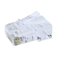 Construct Pro RJ45 Cat5e Connectors for Solid & Stranded Wires (Qty. 100, Clear) picture