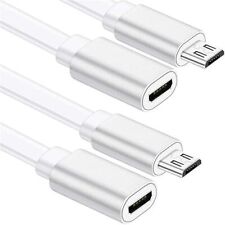 Sumind 2 Pack Micro USB Extension Cable 10 ft/ 3 Meters Male 10 feet, white  picture