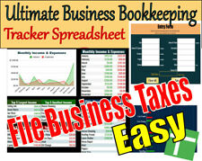 Ultimate Business Bookkeeping Tracker Spreadsheet Download With Tax Filing Form picture