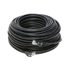 CAT5 Ethernet Patch Cable RJ-45 Internet Cord Black 25FT - 200FT Multi-Pack LOT picture