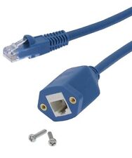 1-25Ft Cat6 RJ45 Male To Female Network Ethernet LAN Panel Mount Extension Cable picture