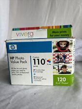 HP Photo Value Pack Custom 110 Tri-color ink cartridge 120 photo paper May 2006 picture