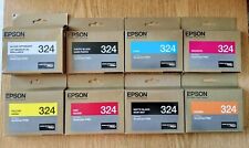 06-2018 Set of 9 Genuine  Epson 324 Ink 3241 3243 3244 3247 3249 SureColor P400 picture