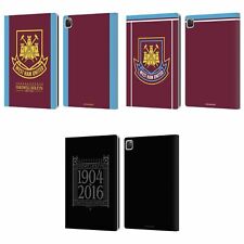 OFFICIAL WEST HAM UNITED FC RETRO CREST LEATHER BOOK WALLET CASE FOR APPLE iPAD picture