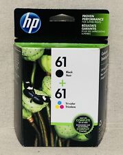 Genuine New HP 61 Black & Color Ink Cartridges Combo CR259FN 11/2023 picture