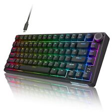 R75 Mechanical Keyboard with Volumn Knob, 75% TKL Wired Gaming Keyboard Custo... picture