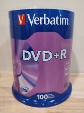 Verbatim DVD+R Discs 4.7GB 16x Spindle 100, New, Sealed picture
