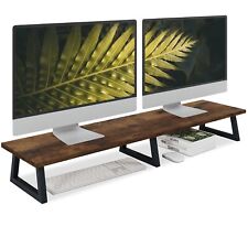 42 inch Dual Monitor Stand Riser for 2 Monitors, Large Sturdy Support 300lbs picture