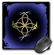 3dRose A gold Celtic knot with butterflies and dragonflies MousePad picture