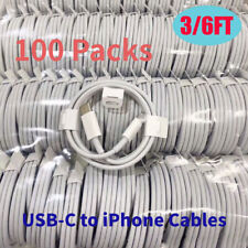 100 x Fast Charger 20W PD USB C/Type C Cable For iPhone 14 13 12 11 Pro Max Lot picture