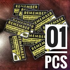 Best Buy Y2K REMEMBER Turn Your Computer Off Retro PC Case Decal Sticker 1 pcs picture