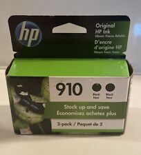HP 910 2-pack Black Genuine Original Ink Cartridges Mar 2023 picture