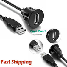 USB AUX Flush Panel Mount Extension Cable Male to Female for Car Truck Boat picture