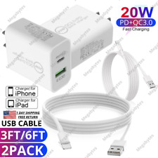 Fast Charger Block USB 20W Wall Power Adapter Lot For iPhone 14 13 12 11 8 XR SE picture