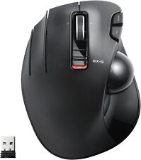 ELECOM EX-G Left-Handed Trackball Mouse, 2.4GHz Wireless, Thumb Control, with picture