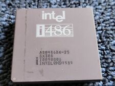 Intel A80486DX-25 SX408 i486 DX CPU 486 Processor Vintage 1989 picture