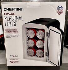 Chefman Portable Mini Fridge 4 Liter 6 Can Skincare Small Refrigerator Cooler picture