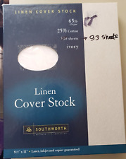 Southworth 25% Cotton Linen Copy/Inkjet/Laser Coverstock 65 lbs Ivory 93sheets picture