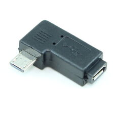 Micro USB-B Male to Micro USB-B Female LEFT Angle Adapter picture