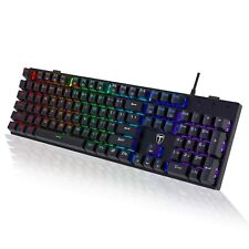 Mechanical Gaming Keyboard RGB 104 Key Ultra Slim LED Backlit USB Wired Keyboard picture