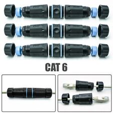 3x CAT6 RJ45 Outdoor Waterproof Network Ethernet Cable Connector Coupler Shield picture