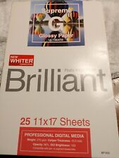 BRILLIANT PHOTO INKJET PAPER SUPREME GLOSSY 25 SHEETS NEW SEALED BOX picture