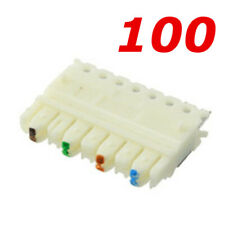 100 Pack - CAT5e 110 Wiring Connecting Punch Down Block Clips Wafers 4 Pair picture