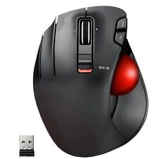 Elecom Ex-g Left Handed Trackball Mouse, 2.4 Ghz Usb Wireless, Ergonomic, Thumb  picture