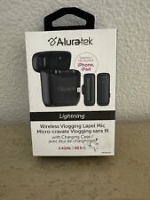 Aluratek - Wireless Vlogging Lapel Microphone with Charging Case for USB-C Co picture