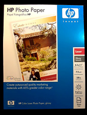 HP PHOTO Paper 8.5 x 11 GLOSSY Laser HEAVY STOCK White ( 10 - 20 Sheets ) picture
