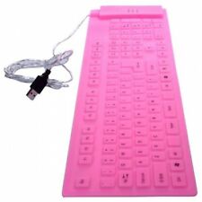 USB Flexible Silicone Keyboard Certified 109 Keys (Pink) picture