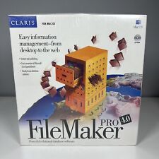 Claris FileMaker 4.0 Pro Software 1997 Mac OS Brand New CD-ROM Sealed. picture
