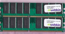 1GB 2x512MB PC3200 MUSHKIN BASIC GREEN DDR-400 Desktop Ram Memory Kit DDR1 DIMMs picture