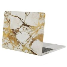 White   Gold Marbled Pattern Protective Case  for 2021 MacBook Pro Air 13