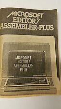  vintage Microsoft editor assemblers plus manual picture