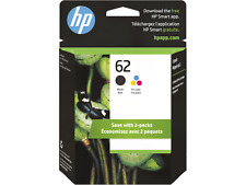 HP 62 2-pack Black/Tri-color Original Ink Cartridges, N9H64FN#140 picture