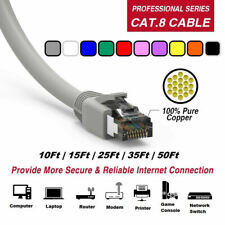 Premium Cat8 Shielded Patch Cable 24AWG 10Ft up to 50Ft picture